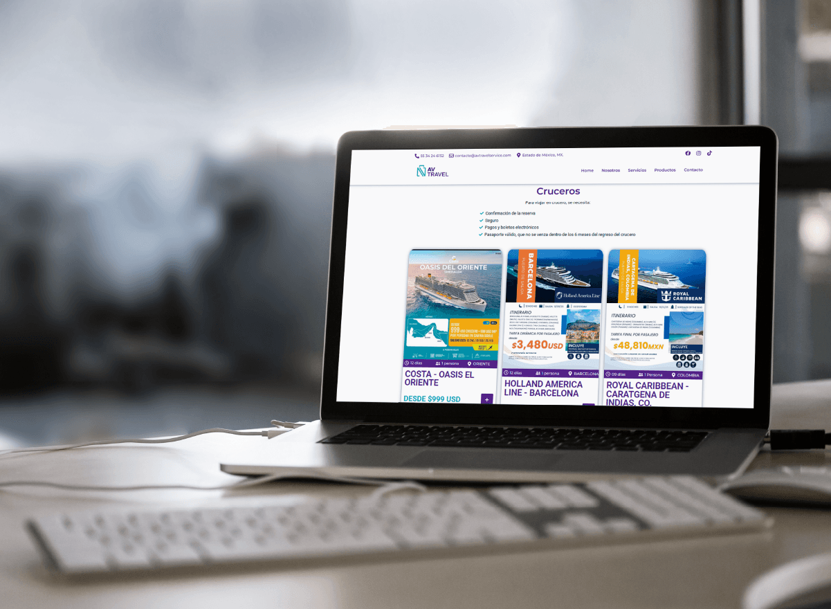Sitio web de AVTRAVELSERVICE